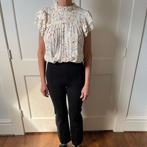 Sea New York Size L Silk Smocked Blouse